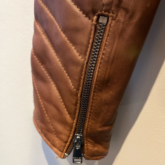 Danier Leather Jacket - Style: Tayla, Dark Cognac - Picture 4 of 13